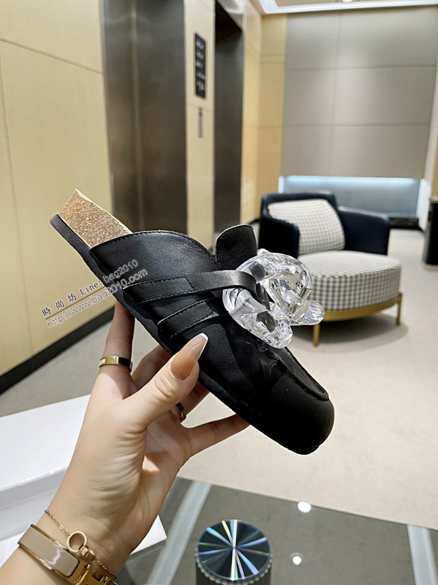 JW Anderson Chain Loafer穆勒透明樹脂扣穆勒鞋 女士半拖鞋 dx3459